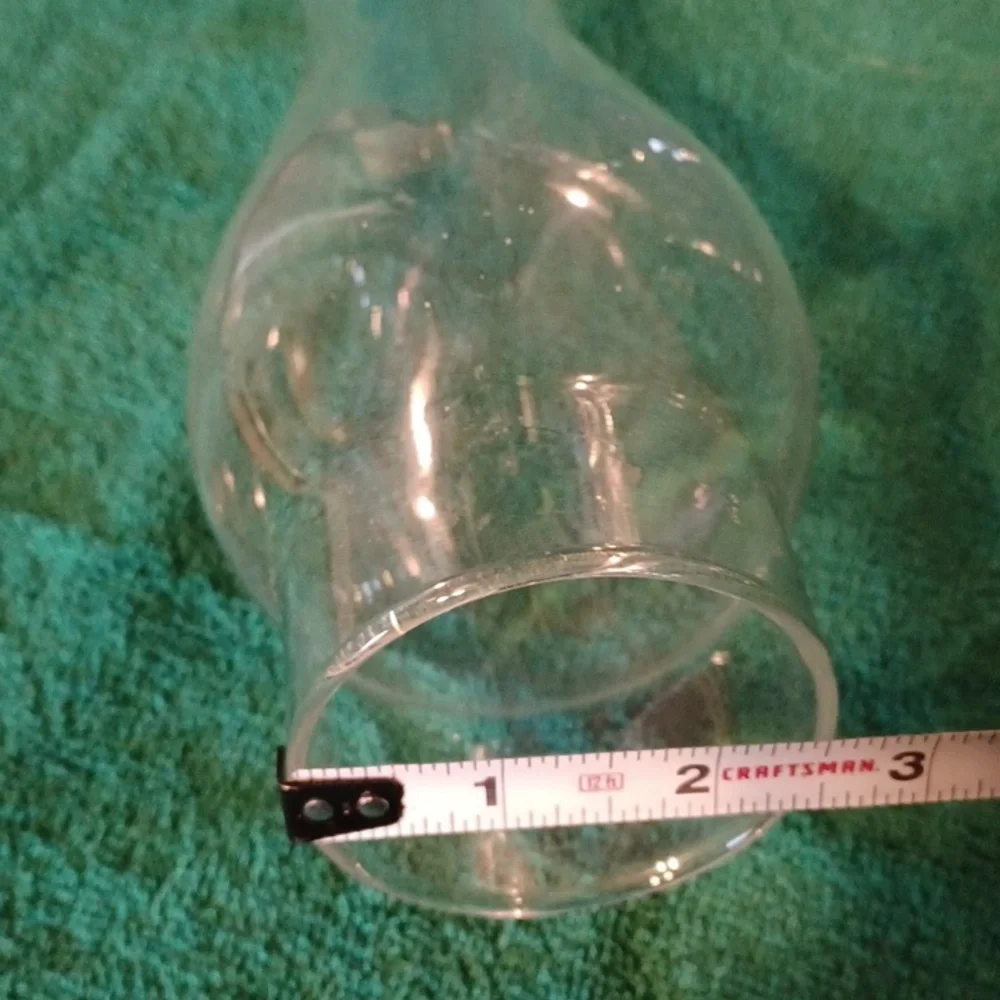Clear Glass Chimney Vase - Set of 3 Replacement Lamp Globes